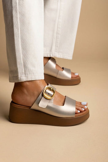 RAGAZZA - Flatform Sandals - Sand Matte