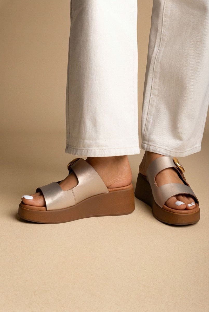 RAGAZZA - Flatform Sandals - Sand Matte