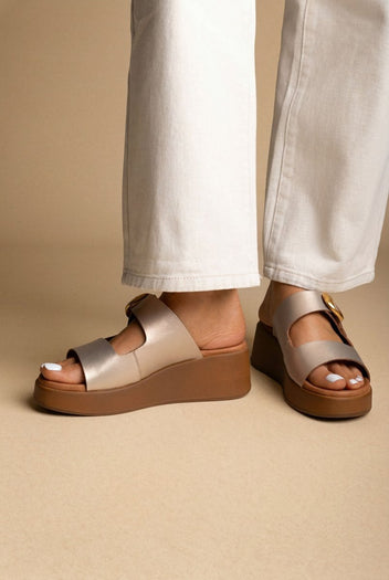 RAGAZZA - Flatform Sandals - Sand Matte