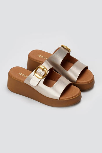 RAGAZZA - Flatform Sandals - Sand Matte