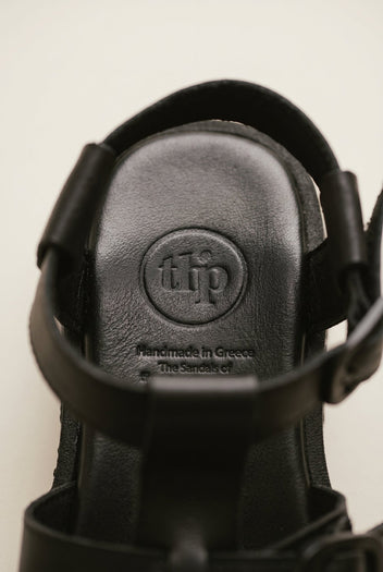 TFP - Flatform Sandals Side Buckle - Black Matte