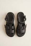 TFP - Flatform Sandals Side Buckle - Black Matte