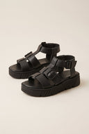 TFP - Flatform Sandals Side Buckle - Black Matte