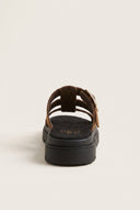 TFP - Flatform Sandals Side Buckle - Mocha Suede