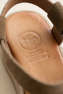 TFP - Flatform Sandals Side Buckle - Taupe Suede