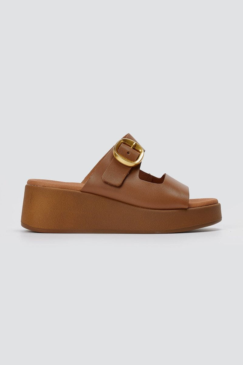RAGAZZA - Flatform Sandals - Tan Matte