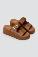 RAGAZZA - Flatform Sandals - Tan Matte