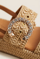 Mariella Fabiani - Flatform Sandals - Tan Raffia
