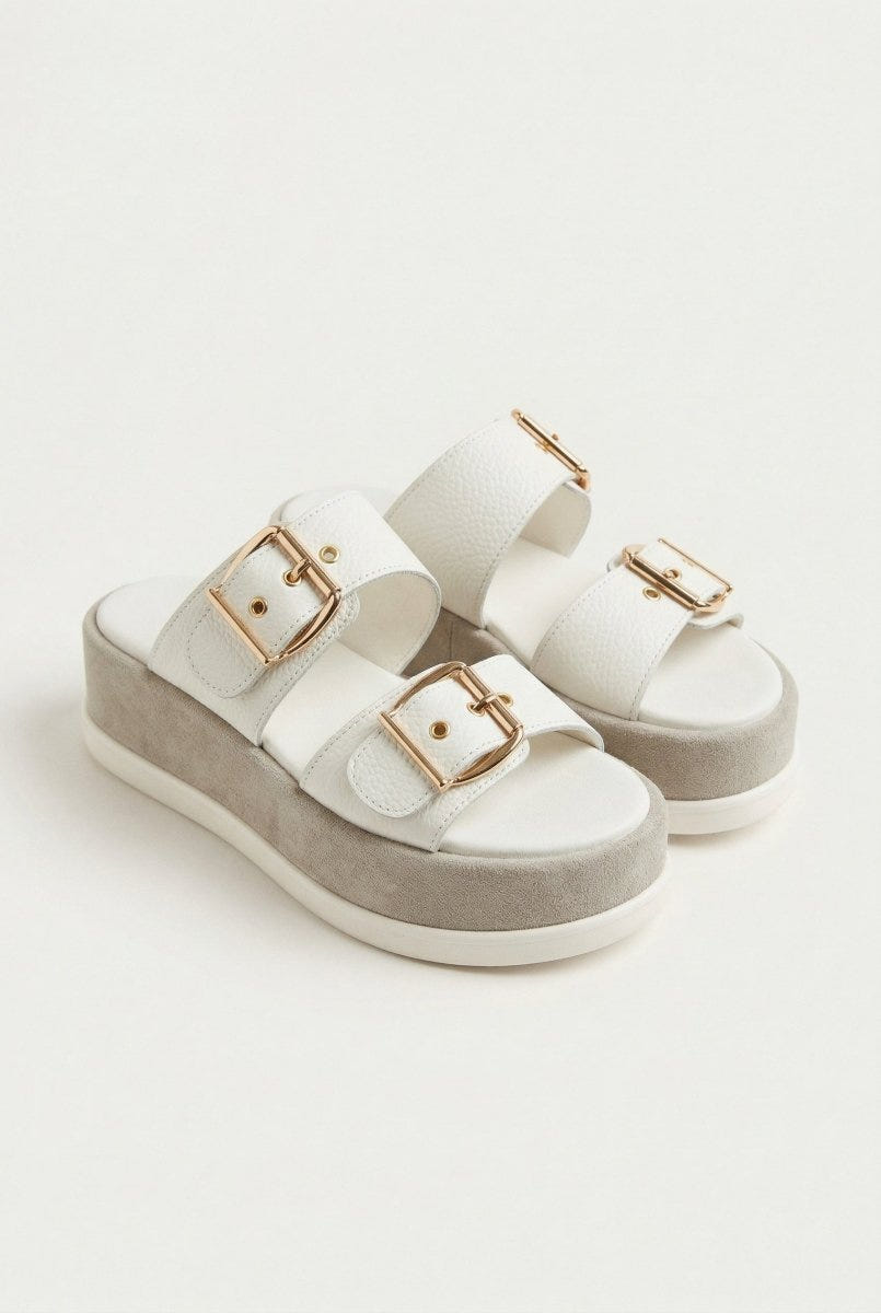 Mariella Fabiani - Flatform Sandals - White Matte