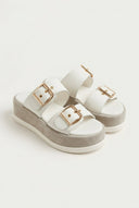 Mariella Fabiani - Flatform Sandals - White Matte