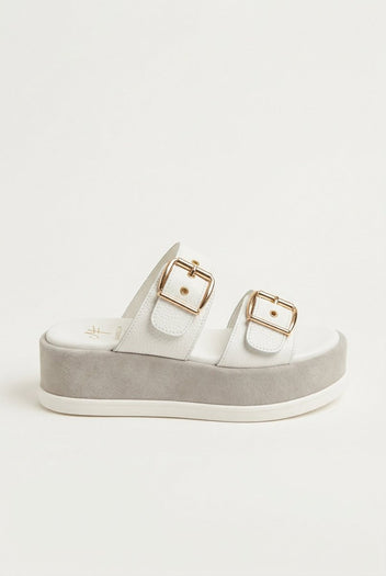 Mariella Fabiani - Flatform Sandals - White Matte