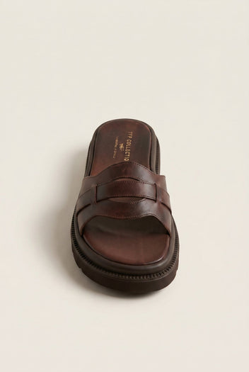 TFP - Flatform Sandals Wide Cut Out - Brown Matte