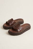 TFP - Flatform Sandals Wide Cut Out - Brown Matte