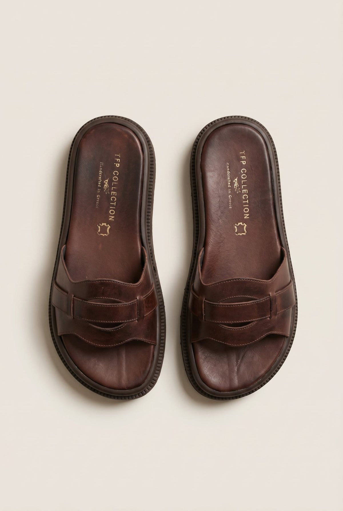 TFP - Flatform Sandals Wide Cut Out - Brown Matte