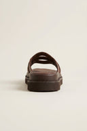 TFP - Flatform Sandals Wide Cut Out - Brown Matte