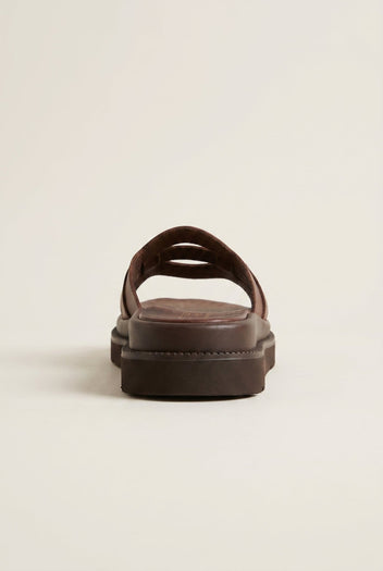 TFP - Flatform Sandals Wide Cut Out - Brown Matte