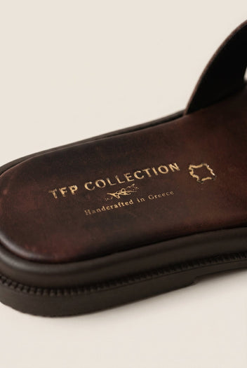 TFP - Flatform Sandals Wide Cut Out - Brown Matte