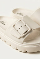 Gold Star - Flatform Slides Buckle - Beige Matte
