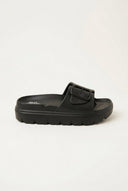 Gold Star - Flatform Slides Buckle - Black Matte