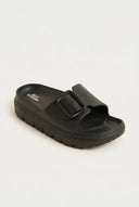 Gold Star - Flatform Slides Buckle - Black Matte