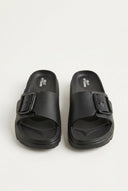 Gold Star - Flatform Slides Buckle - Black Matte