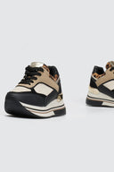 Flatform sneakers σε συνδυασμούς υλικών ERYNN - Μαύρο - thefashionproject.gr - ERYNN