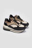 Flatform sneakers σε συνδυασμούς υλικών ERYNN - Μαύρο - thefashionproject.gr - ERYNN