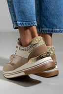 Flatform sneakers σε συνδυασμούς υλικών ERYNN - Τάουπε - thefashionproject.gr - ERYNN