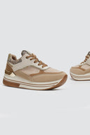 Flatform sneakers σε συνδυασμούς υλικών ERYNN - Τάουπε - thefashionproject.gr - ERYNN