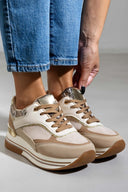 Flatform sneakers σε συνδυασμούς υλικών ERYNN - Τάουπε - thefashionproject.gr - ERYNN