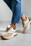 Flatform sneakers σε συνδυασμούς υλικών ERYNN - Τάουπε - thefashionproject.gr - ERYNN