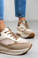 Flatform sneakers σε συνδυασμούς υλικών ERYNN - Τάουπε - thefashionproject.gr - ERYNN