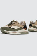 Flatform sneakers σε συνδυασμούς υλικών ERYNN - Χακί - thefashionproject.gr - ERYNN