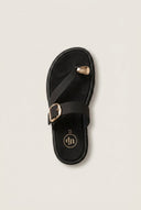 TFP - Flatform Toe Ring Sandals Buckle - Black