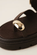 TFP - Flatform Toe Ring Sandals Buckle - Brown