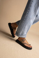 TFP - Flatform Toe Ring Sandals Buckle - Khaki