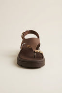 TFP - Flatform Toe Ring Sandals T - Strap - Brown
