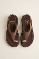 TFP - Flatform Toe Ring Sandals T - Strap - Brown