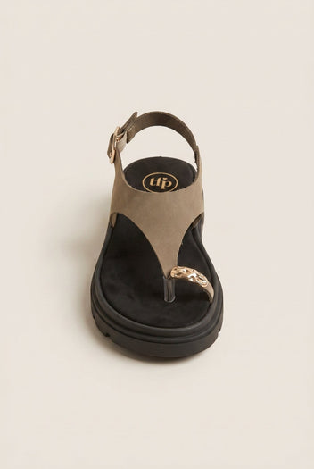TFP - Flatform Toe Ring Sandals T - Strap - Khaki
