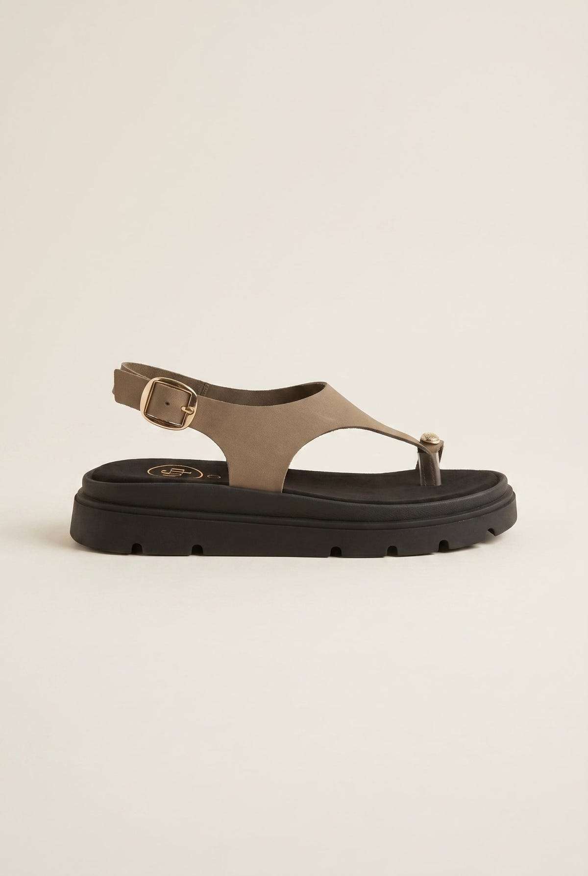 TFP - Flatform Toe Ring Sandals T - Strap - Khaki