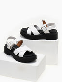Flatforms crossover σανδάλια VIZZANO 6499.104 - Λευκό - thefashionproject.gr - VIZZANO