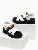 Flatforms crossover σανδάλια VIZZANO 6499.104 - Λευκό - thefashionproject.gr - VIZZANO