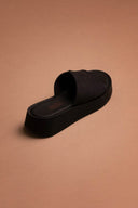 Flatforms δερμάτινα nubuck σανδάλια Estil - Μαύρο - thefashionproject.gr - Estil