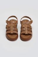 Flatforms δερμάτινα σανδάλια gladiator Estil - Τάουπε - thefashionproject.gr - Estil
