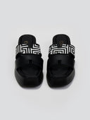 Flatforms δερμάτινα σανδάλια με print Estil - Μαύρο - thefashionproject.gr - Estil