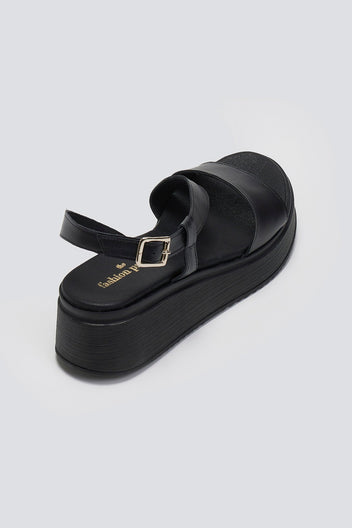 Flatforms δερμάτινα σανδάλια TFP