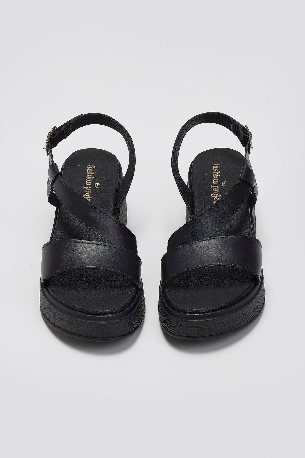 Flatforms δερμάτινα σανδάλια TFP