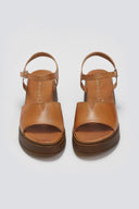 Flatforms δερμάτινα σανδάλια TFP - Ταμπά - thefashionproject.gr - TFP