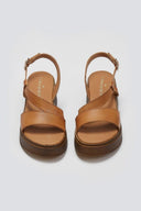 Flatforms δερμάτινα σανδάλια TFP - Ταμπά - thefashionproject.gr - TFP