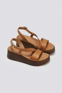Flatforms δερμάτινα σανδάλια TFP - Ταμπά - thefashionproject.gr - TFP